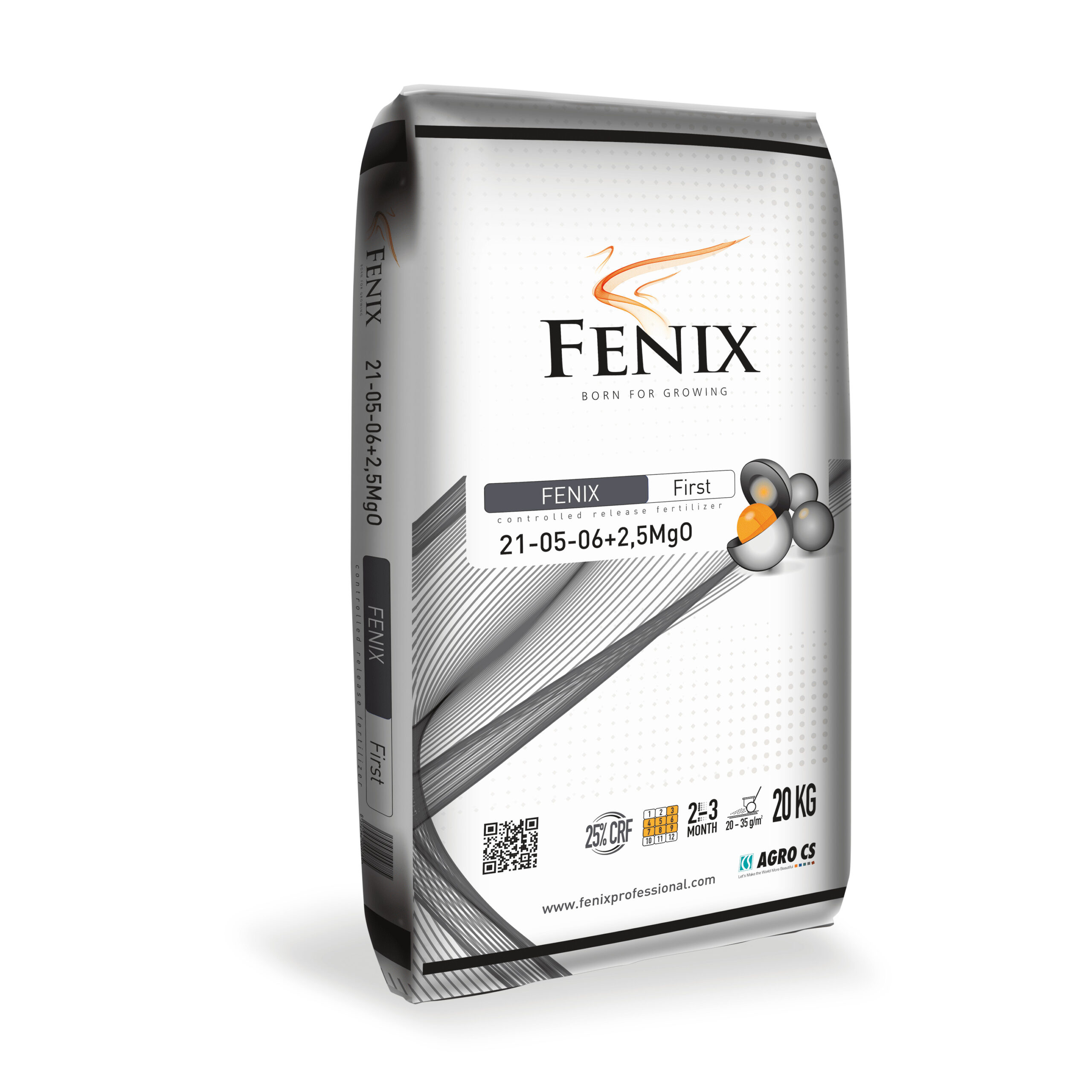 FENIX First 25 % N CRF (C) dlouhodobě působící hnojivo 21-05-06+2,5 Mg0 20 kg