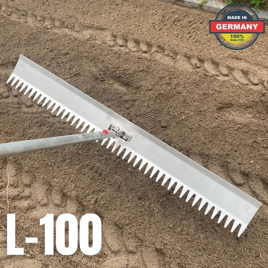 Risisani Prémiové krajinářské, srovnávací a uhlazovací hrábě L – 100 cm bez adaptéru a násady