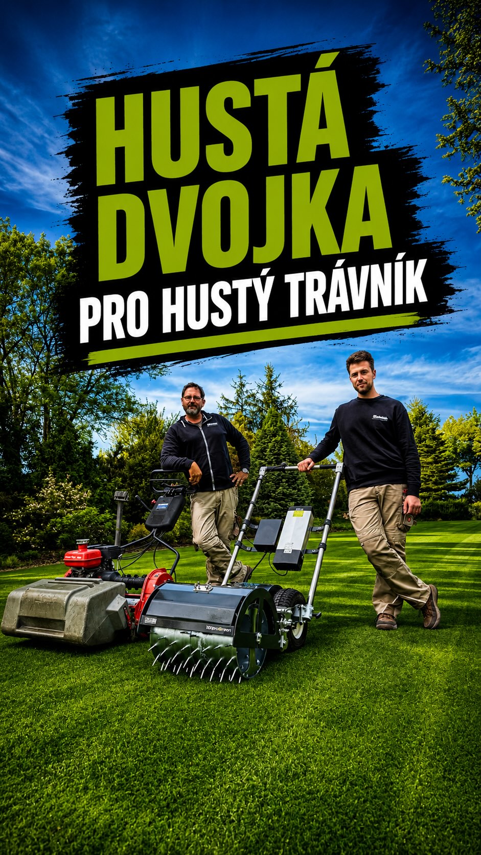 🌱 HUSTÁ DVOJKA PRO HUSTÝ TRÁVNÍK 🌱

Co se stane, když vedle sebe spojíte precizní vřetenovou sekačku a za ní pošlete 100proGreen Master Lawn Spiker s pohonnou jednotkou Vario Drive Pro?

➡️ Dokonalý střih + provzdušnění = recept na hustý, zdravý a profi trávník.

V dnešním videu uvidíte dvojici, která posouvá lawn care na další level.
Vřetenovka připraví perfektní povrch a hned za ní nastupuje Spiker s elektrickou jednotkou Vario Drive Pro, která díky plynulé regulaci rychlosti zvládá rychlejší, efektivnější a pohodlnější aerifikaci plnými trávníku. 💪🌿
…

🌱 THE DENSE DUO FOR A DENSE LAWN 🌱
What happens when you combine a precision reel mower with the 100proGreen Master Lawn Spiker powered by the Vario Drive Pro unit?
➡️ A perfect cut + deep aeration = the recipe for a thick, healthy, professional-looking lawn.
In today’s video, you’ll see a combo that takes lawn care to the next level.
The reel mower delivers a flawless finish, and right behind it comes the Spiker with the electric Vario Drive Pro unit, featuring variable speed control for faster, more efficient, and more comfortable lawn aeration. 💪🌿

www.zidekhk.com