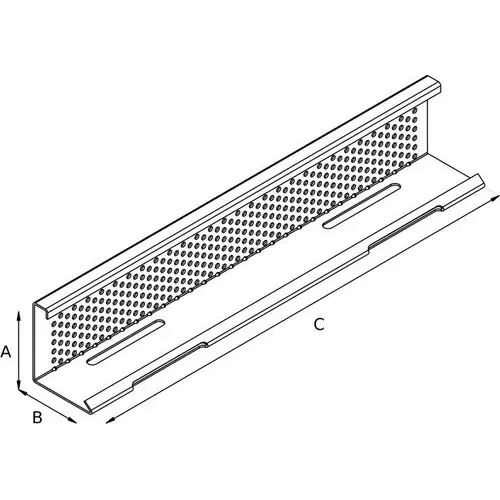 Kačírková lišta dělící 100x75x2000 SPKLDS AL 100, balení 2 bm