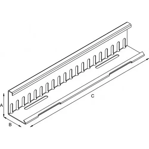 Kačírková lišta okrajová 100x80x2000 SPKL AL 100, balení 2 bm